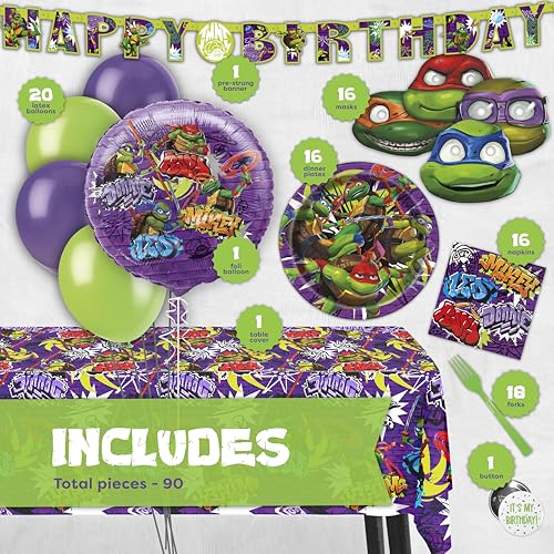 Birthday Party Supplies Serves 16 Guests Balloon Decorations Plates Napkins Tablecloth Forks P312