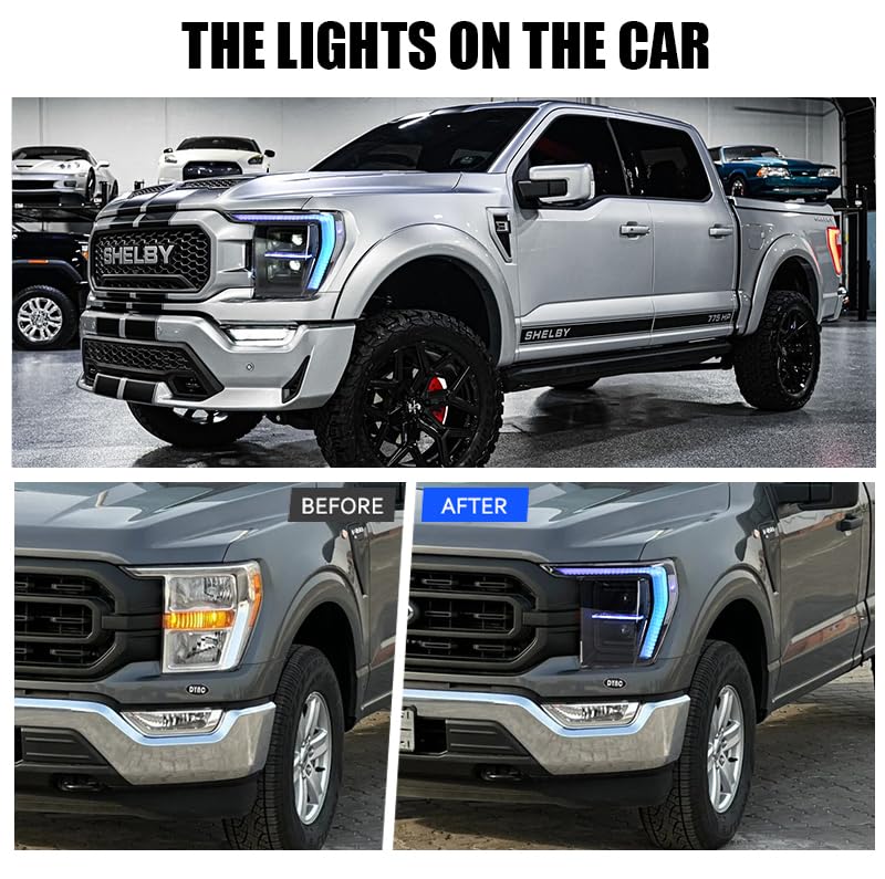 LED Headlights for F150 2021-2024 with Sequential Turn Signal L698