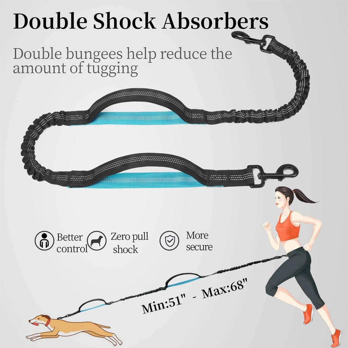 Hands Free Dog Leash with Zipper Pouch Q46227