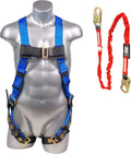Full Body Safety Harness with 6' Safety Lanyard, Pack of 2 L809