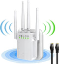 White Pack of 2 WiFi Extender with 10 Feet Ethernet Cable Y9002