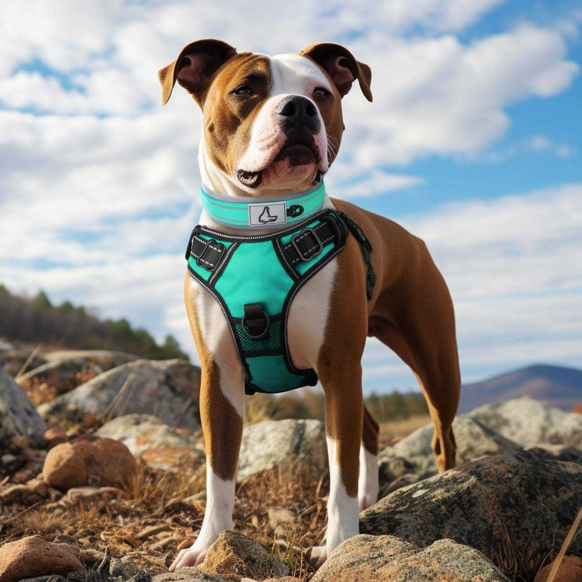 Reflective Soft Neoprene Padded Nylon Dog Collar Z2159