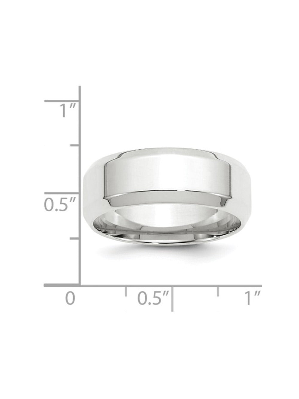10K White Gold Comfort Fit Wedding Band Ring E37806