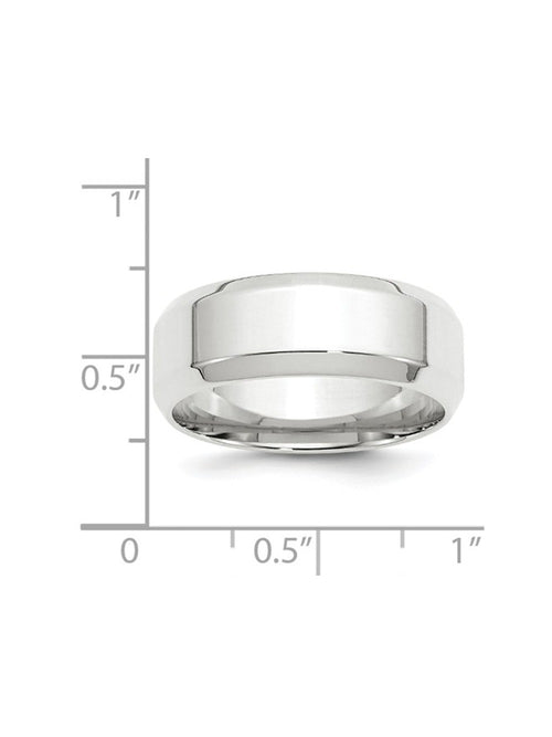 10K White Gold Comfort Fit Wedding Band Ring E37806