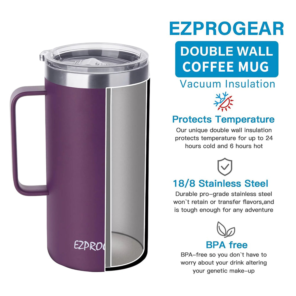40 oz Stainless Steel Insulated Tumbler with Handle, Lid & Straws X9037