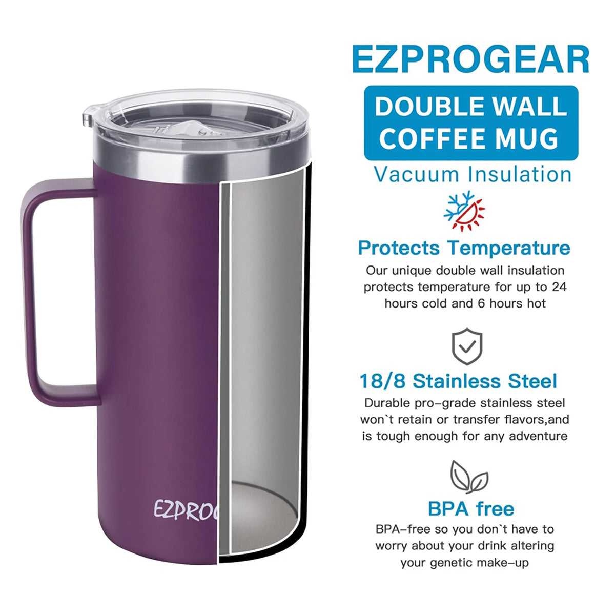 40 oz Stainless Steel Insulated Tumbler with Handle, Lid & Straws X9037