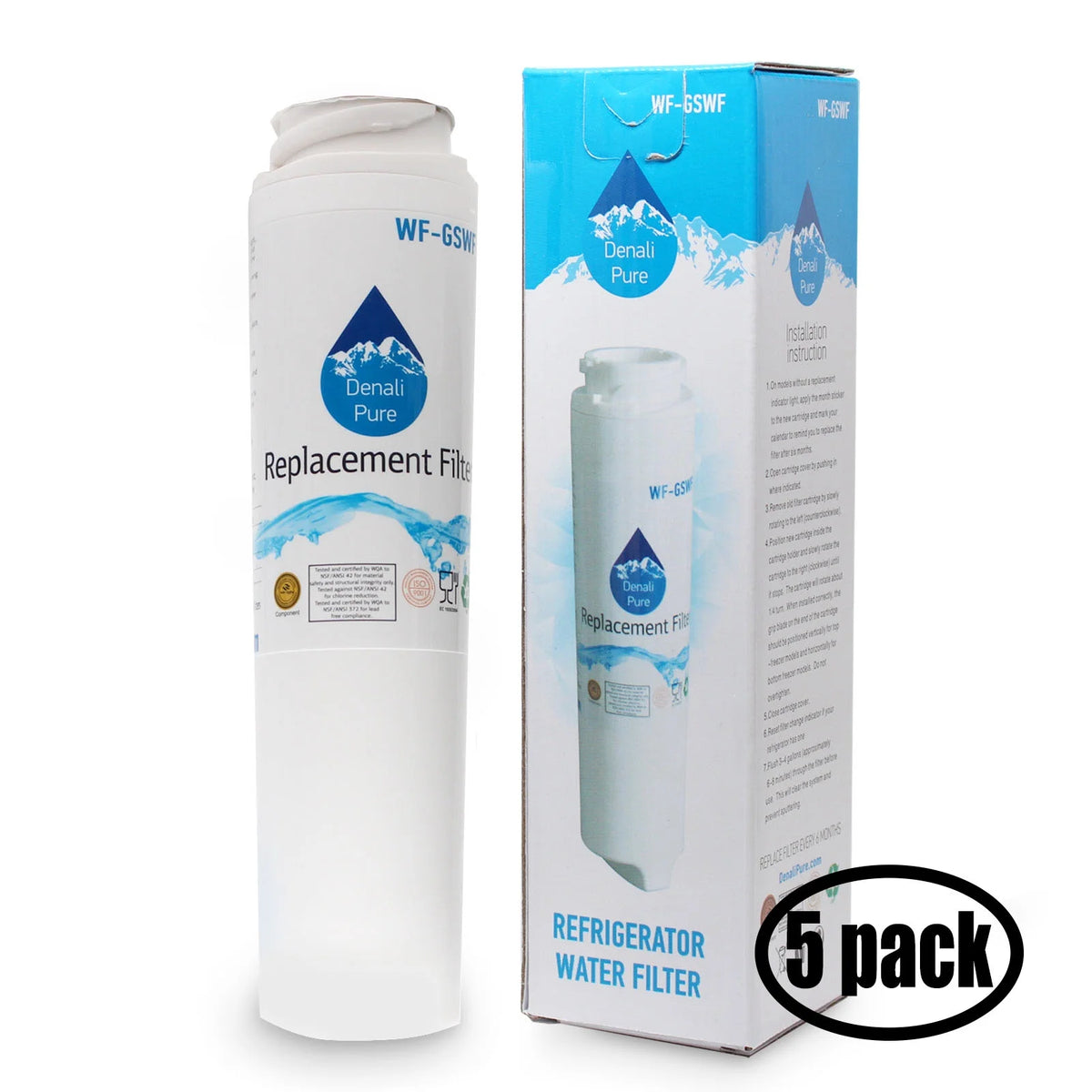 5-Pack Refrigerator Water Filter E3693