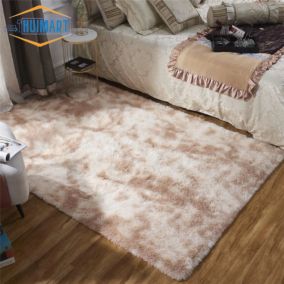 5 x 7 ft Charcoal Gray Shaggy Area Rug S97624
