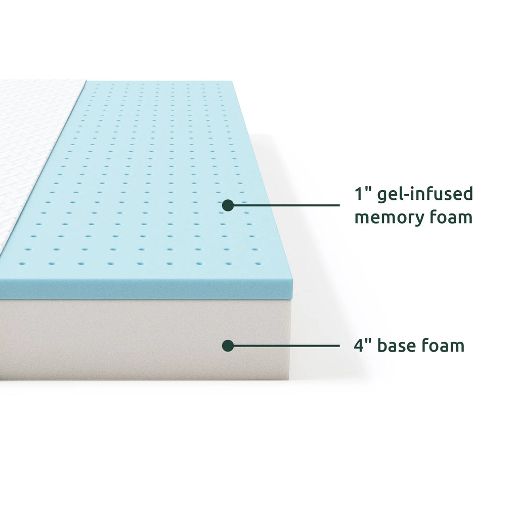 5 Gel Memory Foam Mattress, Twin D171658