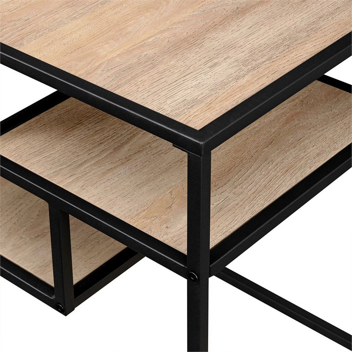 16" Metal and Wood Side Table R90841