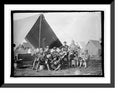 Historic Framed Print, U.S. Army group of soldiers in front of tent, 17-7/8" x 21-7/8" X835436