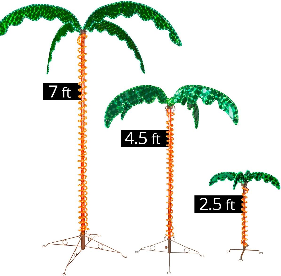 Tropical LED Rope Light Palm Tree (4.5 Foot) Z360