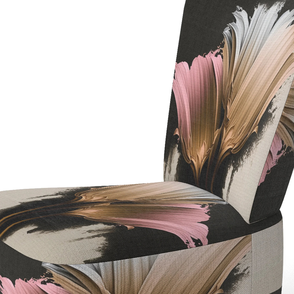 Blue Modern Floral Pattern Upholstered Accent Chair B767716