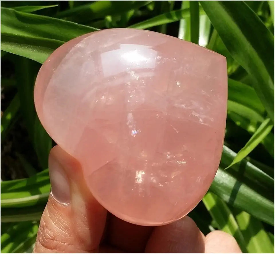 Rose Quartz Crystal Heart E736