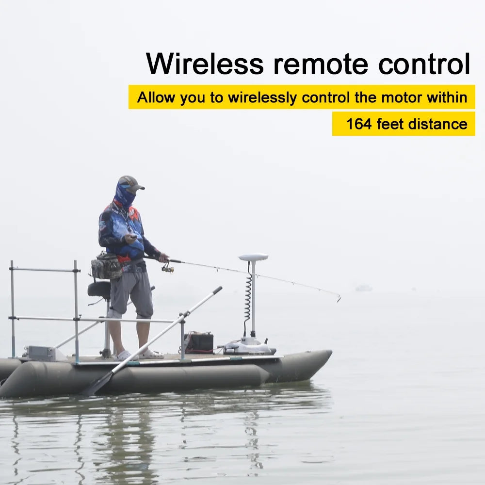 12V 55LBS 54inch Bow Mount Trolling Motor with Wireless Remote Control N251630