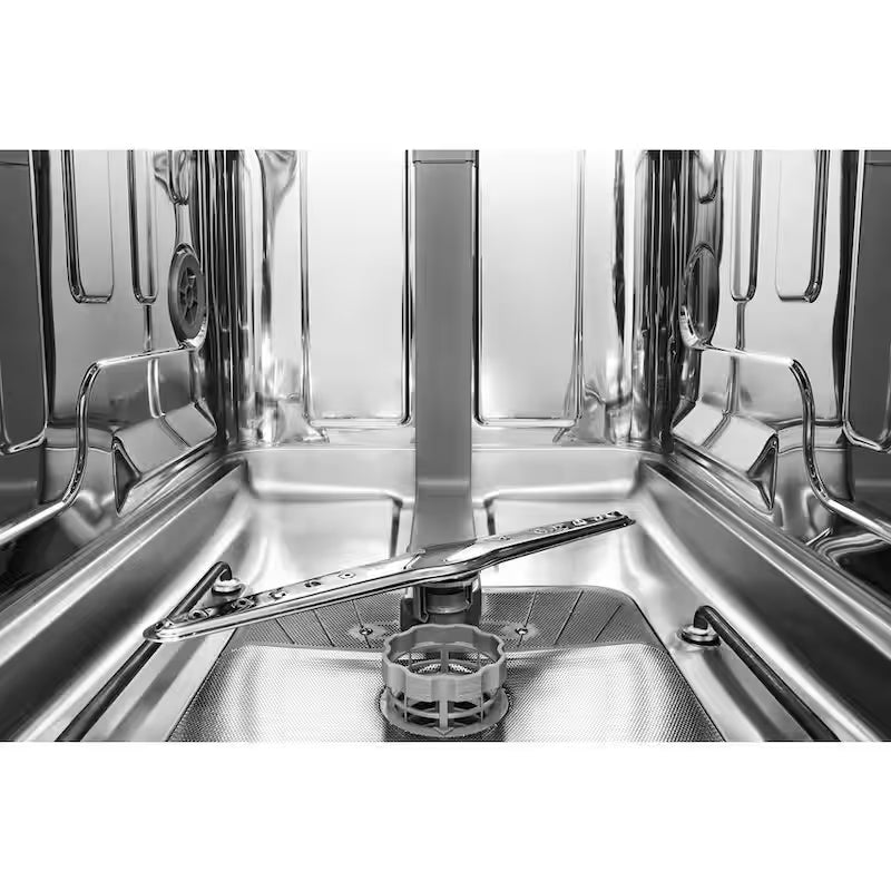 White Front Control Dishwasher with Stainless Steel Tub V451