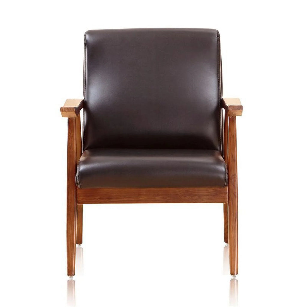 Black Faux Leather Accent Chair D166