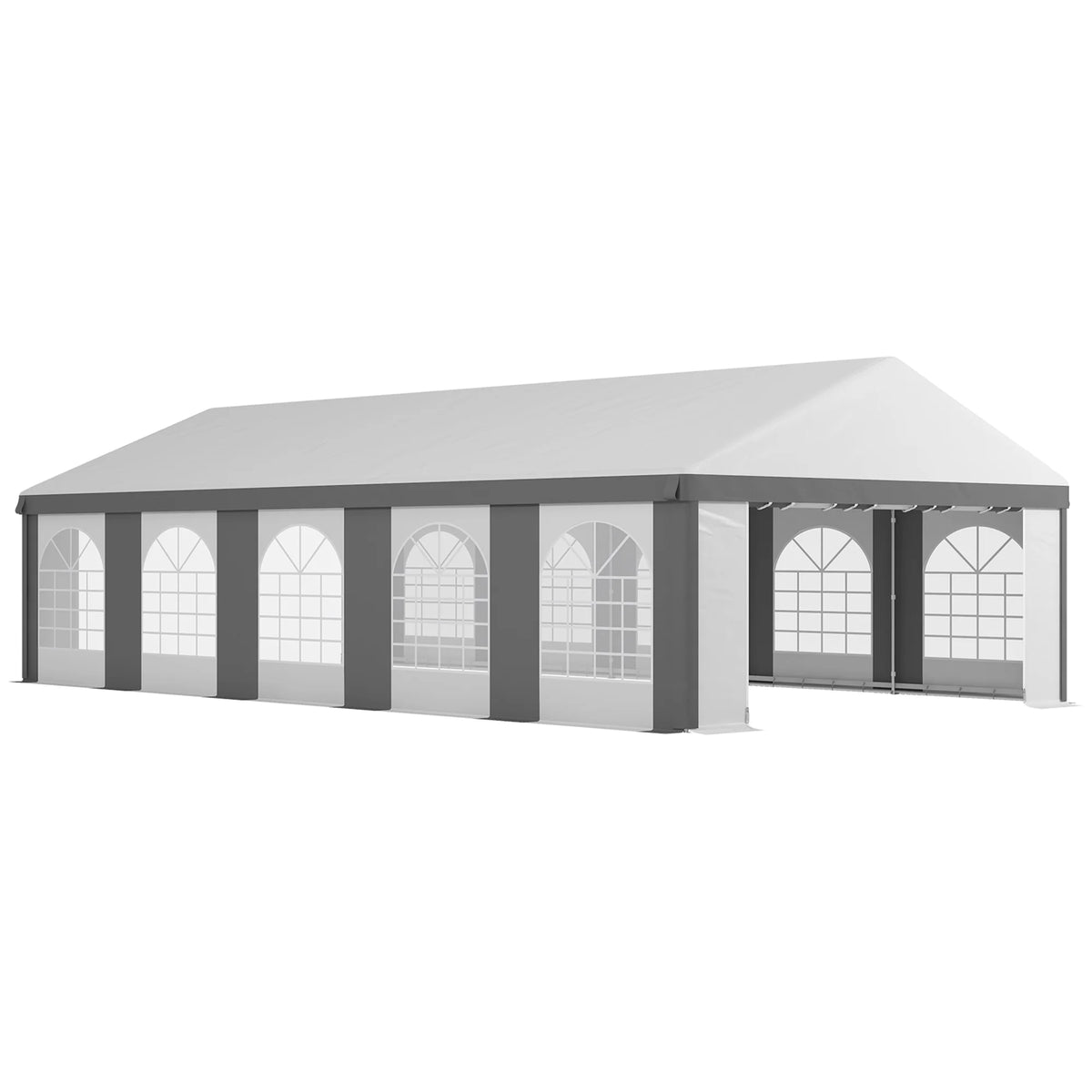 20' x 33' Heavy-duty Large Tent with Sidewalls, Gray E976354