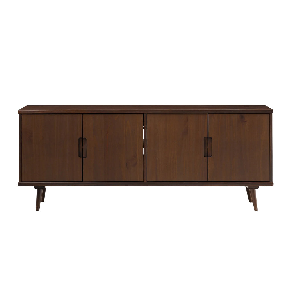 4-Door Walnut TV Stand B2084