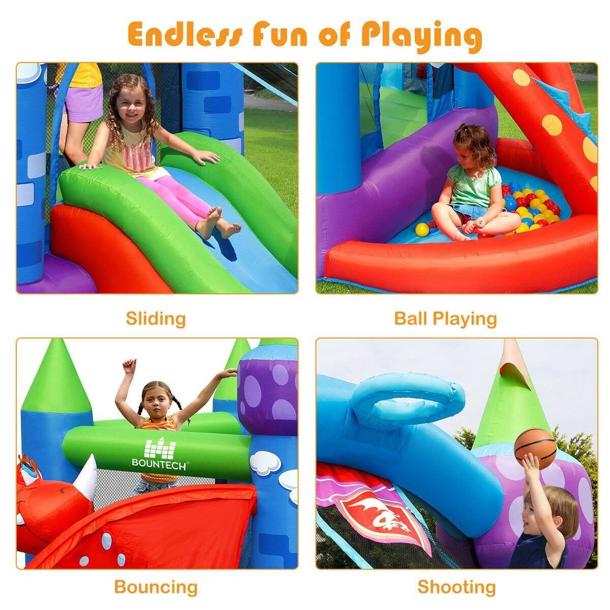 Inflatable Bounce House Dragon Slide Bouncer Castle R8654