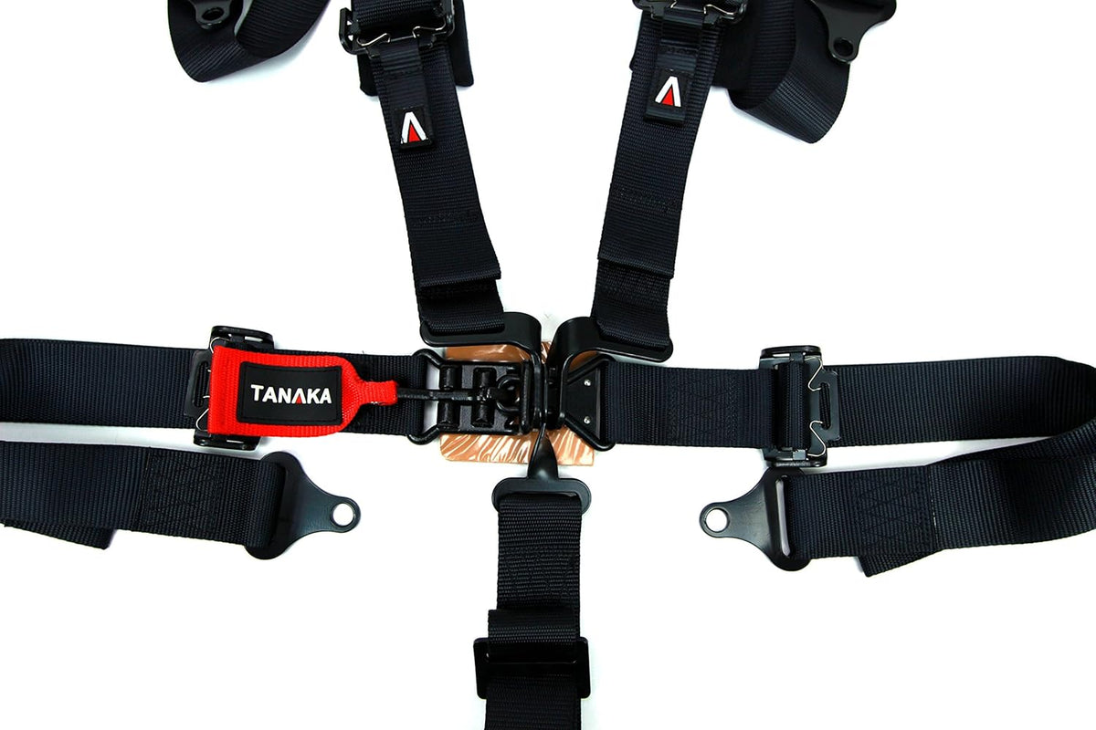 Black 5 Points Safety Harness Set with Shoulder Pads, Pack of 2 M394