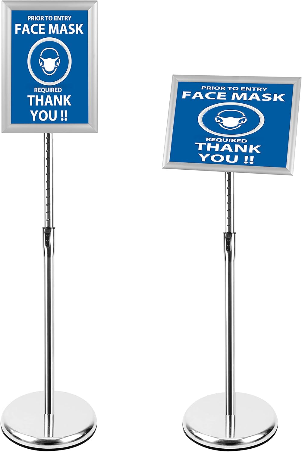 6 Pack Adjustable Floor Sign Stand with Aluminum Snap Open Frame X853632