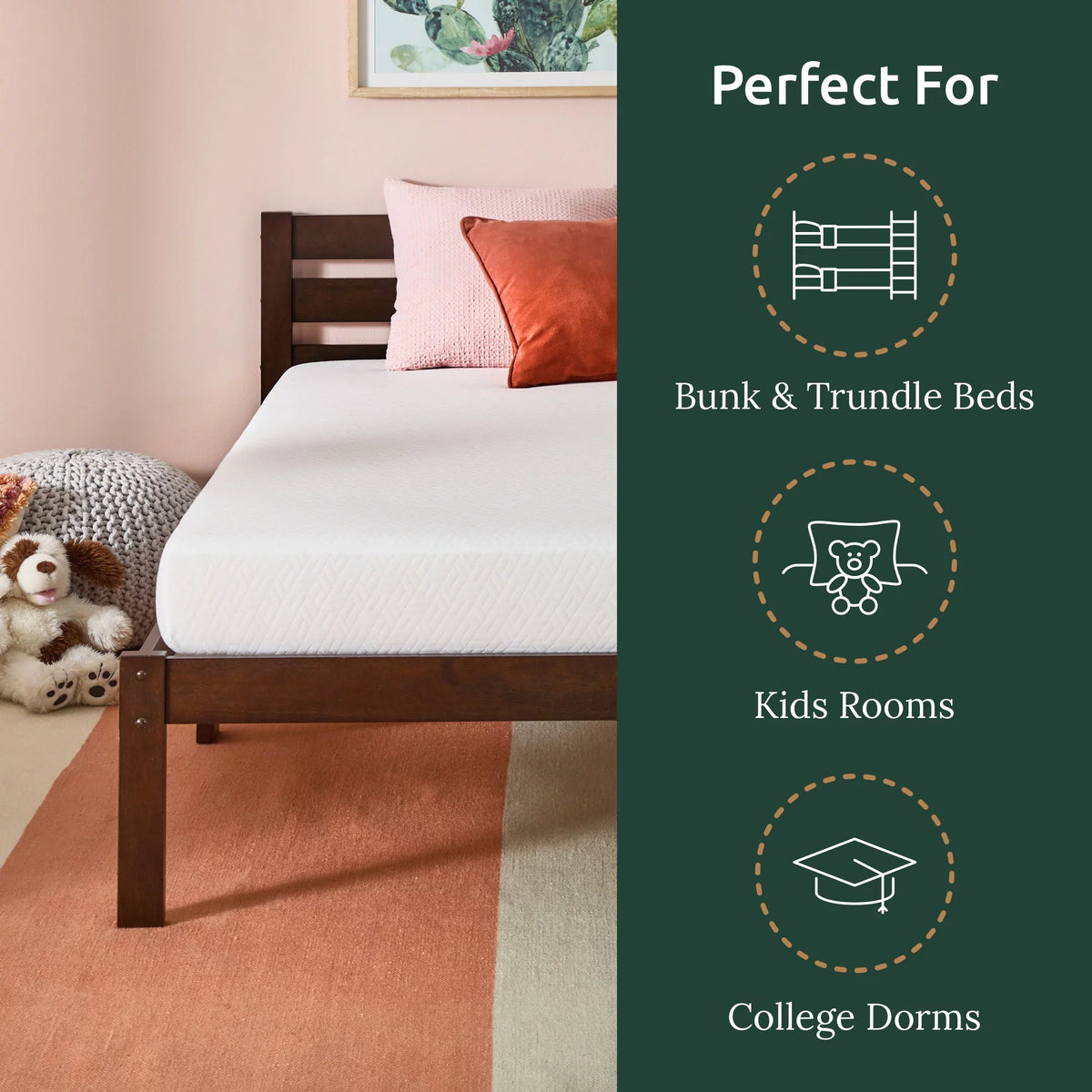 5 Gel Memory Foam Mattress, Twin D171658