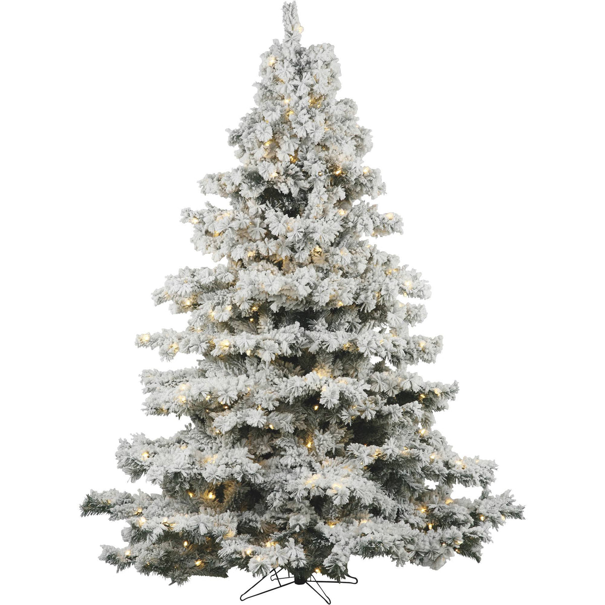 7.5 ft Flocked Alaskan Tree with 900 Warm White LED Lights U927