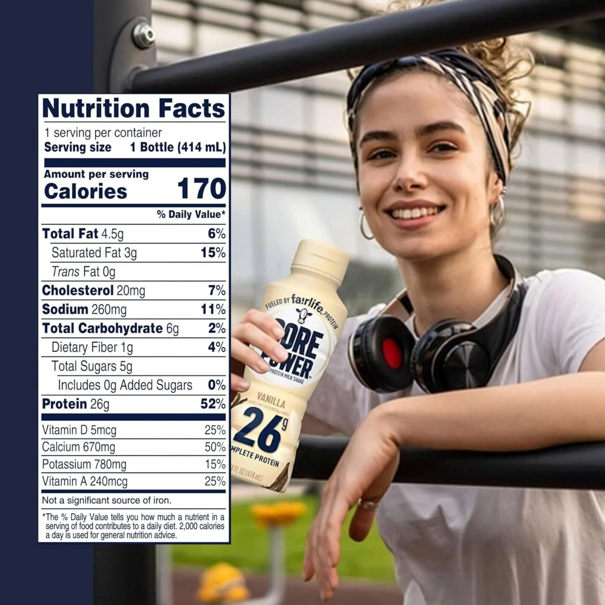 26g Protein Milk Shakes Vanilla 14 Fl Oz Pack of 12 Y8850