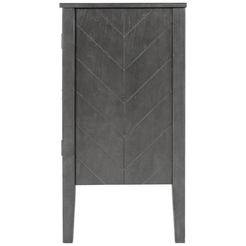 Grey Wooden Accent Storage Cabinet with Adjustable Shelf B758147