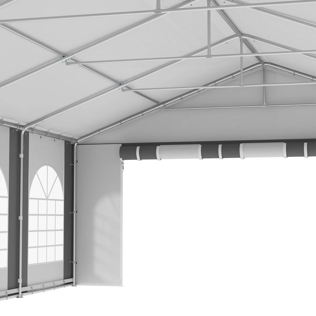 20' x 33' Heavy-duty Large Tent with Sidewalls, Gray E976354