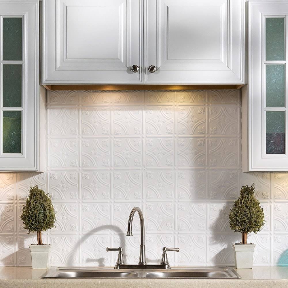 Gloss White Backsplash Kit K983
