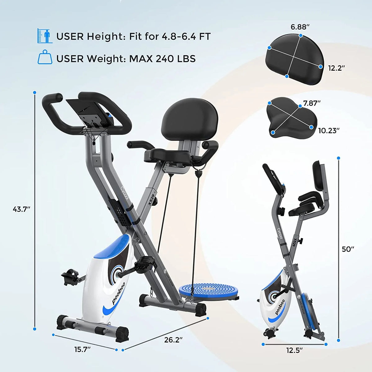 Foldable Magnetic Exercise Bike V5608