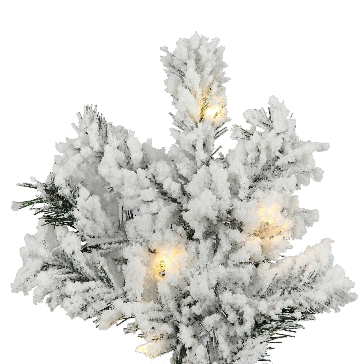 7.5 ft Flocked Alaskan Tree with 900 Warm White LED Lights U927