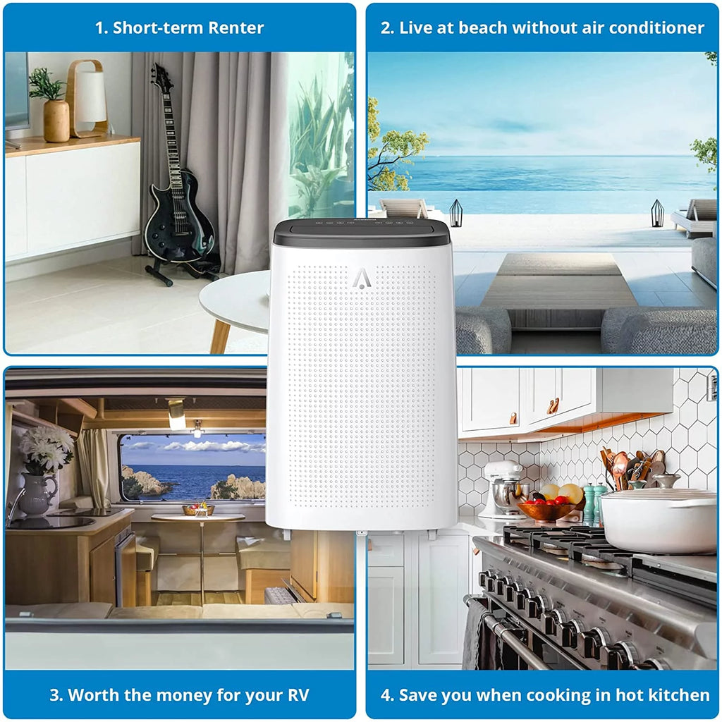 Portable Air Conditioner 14,000 BTU with Remote Control Grey H45069