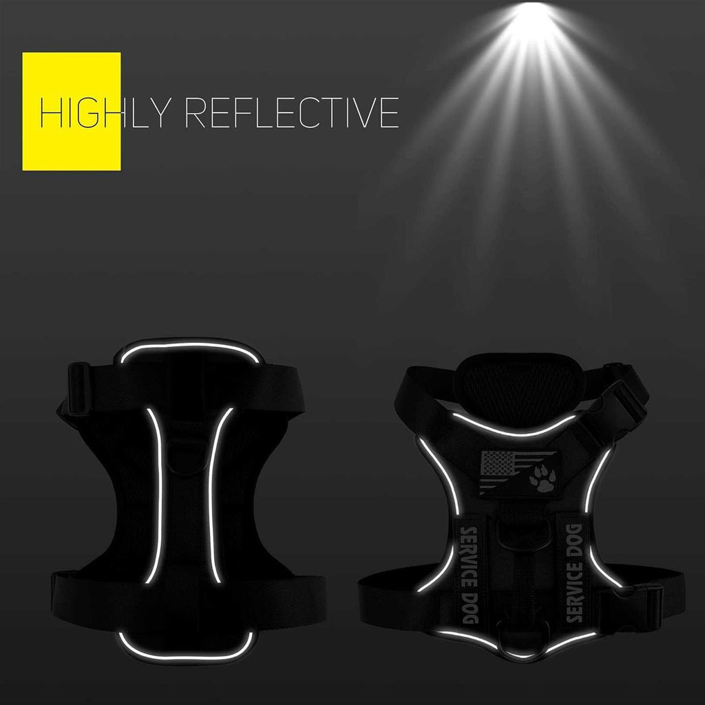 Reflective Dog Vest Harness with 5 PCS Patches U851