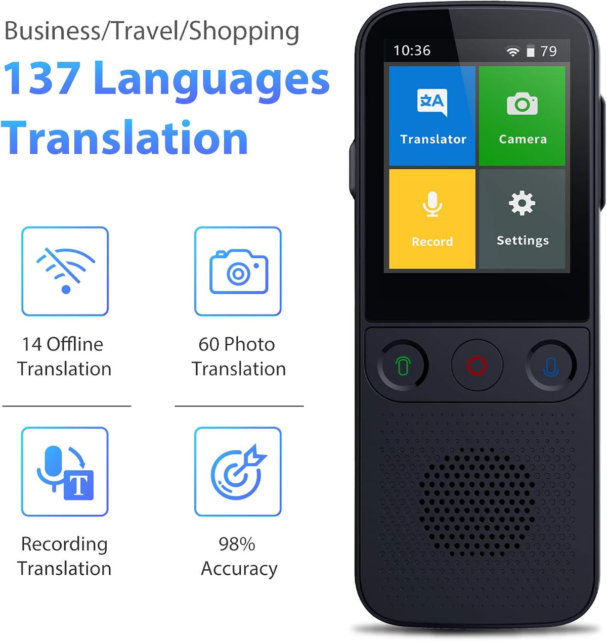 Two Way Real Time WiFi Translator Device Pack of 2 J1412