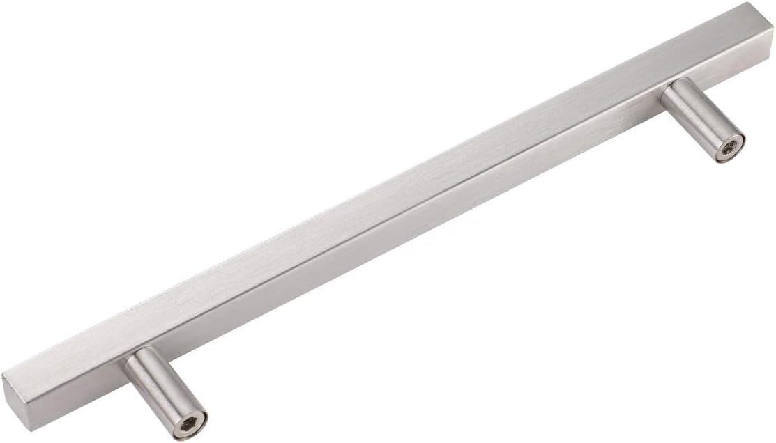 Silver Brushed Nickel 5 Pack Cabinet Pulls 224mm Total Length H999