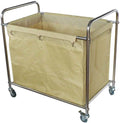 Laundry Sorter Cart with Removable Baskets Stainless Steel Frame Rolling Casters W30855
