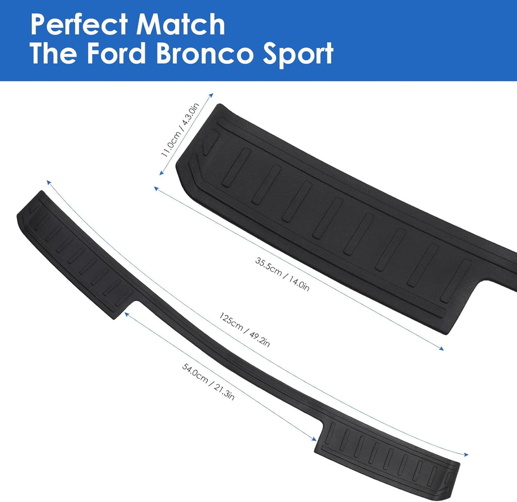 Black Scratch Resistant Car Bumper Guard Pack of 2 V379911