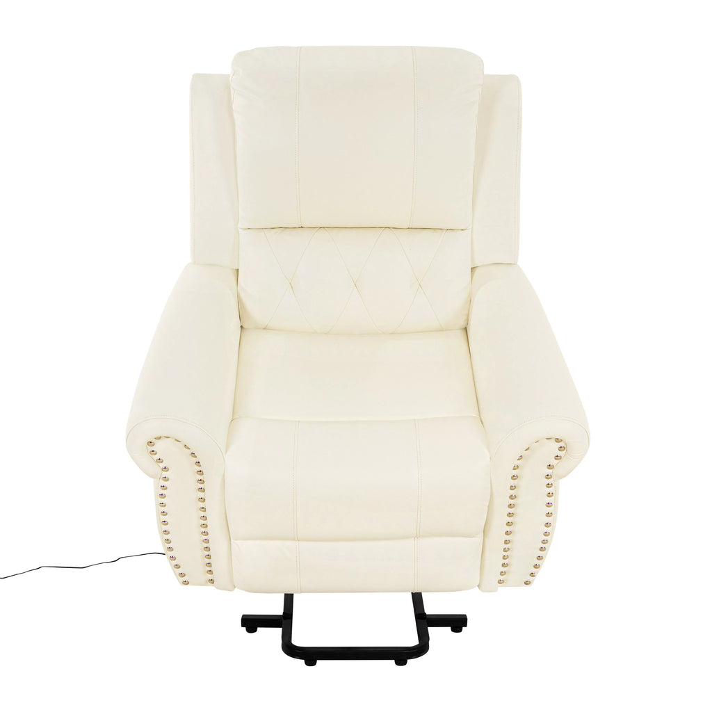 Oversized Leather Power Lift Recliner Chair with Footrest H10929