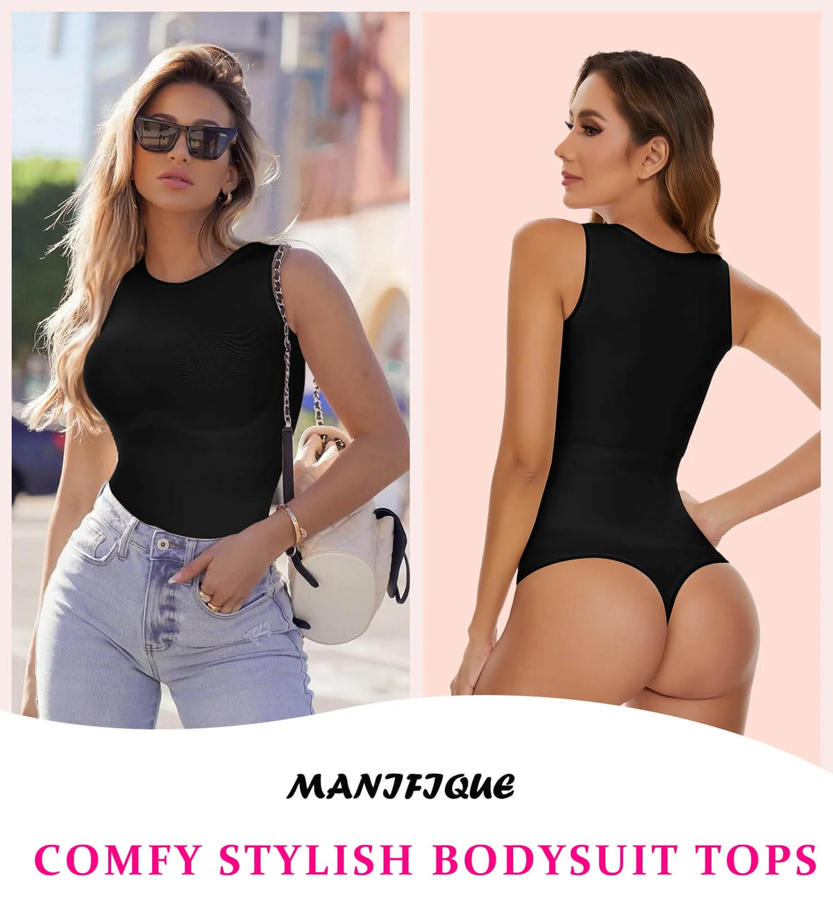 3 Packs Sleeveless Seamless Shapewear Bodysuits S55024