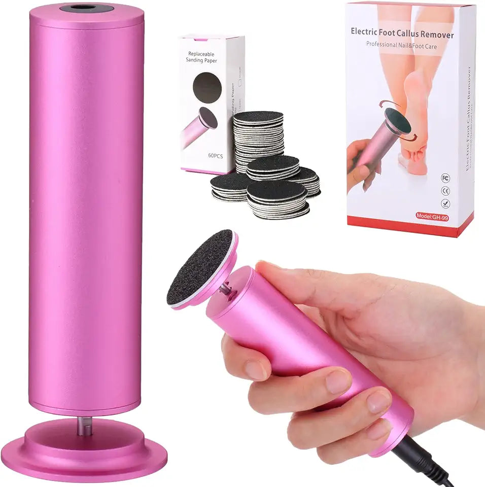 Electric Foot Callus Remover with 60 Pcs Sandpaper Discs B8008