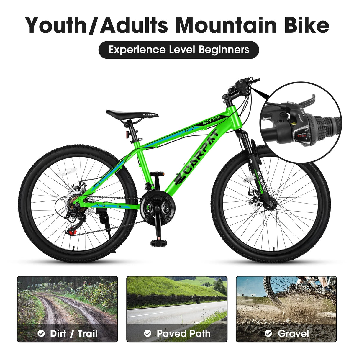 24 inch 21-Speed Mountain Bike with Disc Brake A13549