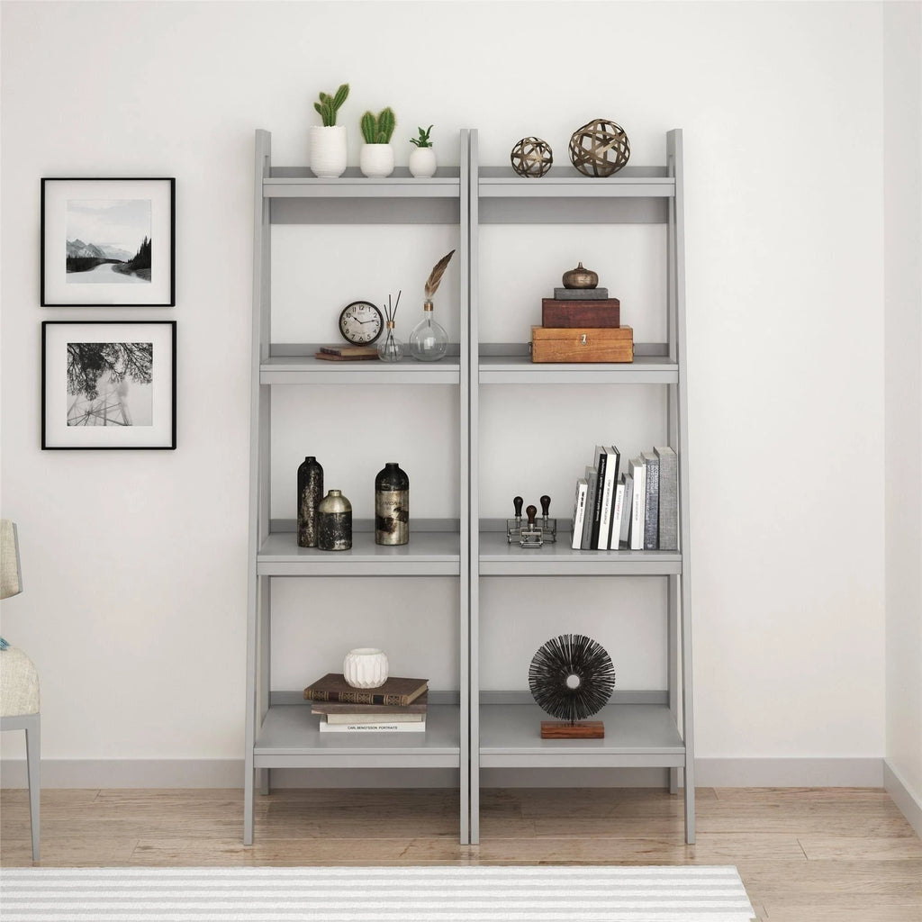 4-Shelf Ladder Bookcase Set of 2 H66270