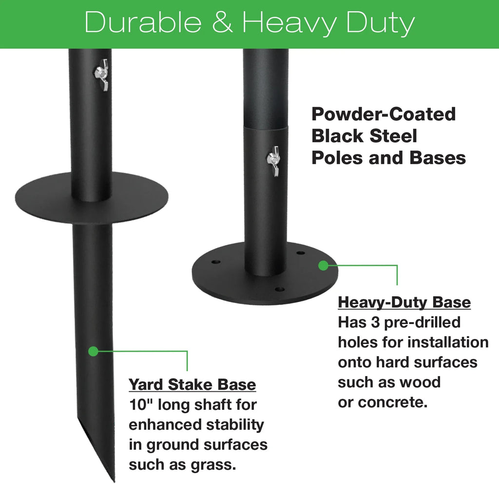 Bistro String Light Poles 4 Pack Extends to 10 Feet P1206
