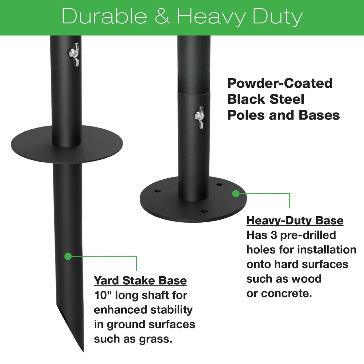 Bistro String Light Poles 4 Pack Extends to 10 Feet P1206