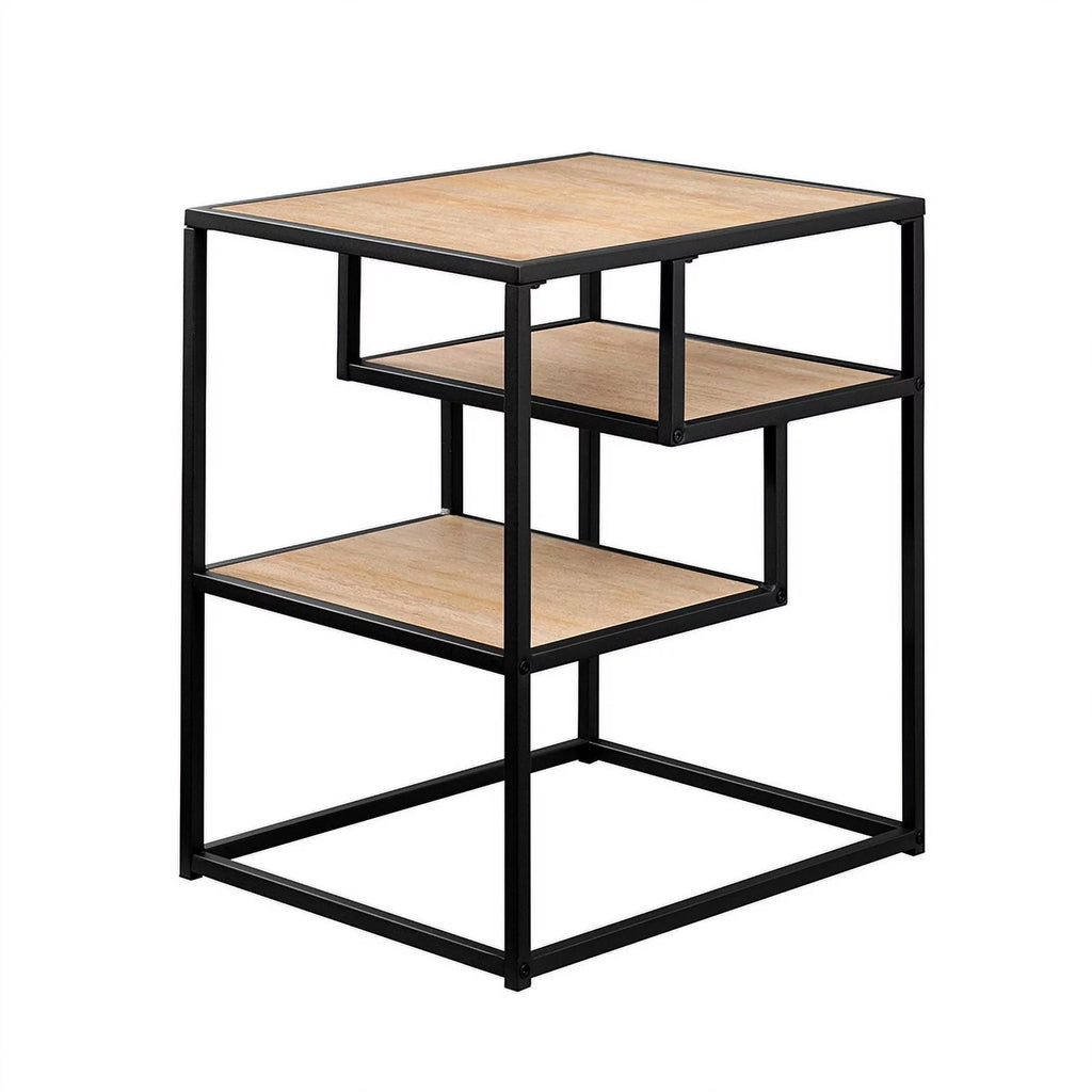 16" Metal and Wood Side Table R90841