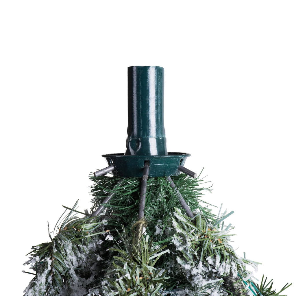 7.5 ft Flocked Alaskan Tree with 900 Warm White LED Lights U927