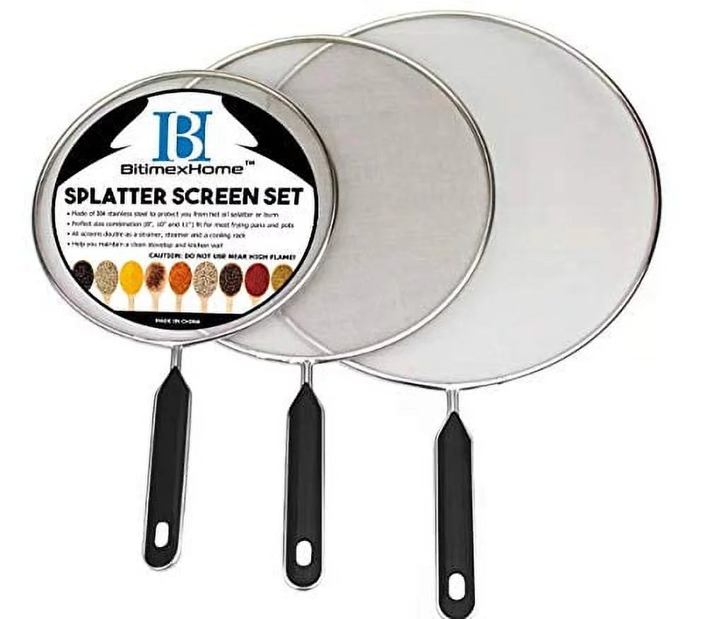 Stainless Steel Splatter Screen Set of 3 X6134
